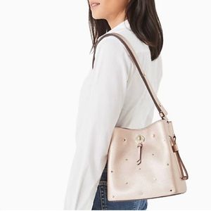 Kate Spade Studded Rose Gold Bucket Purse